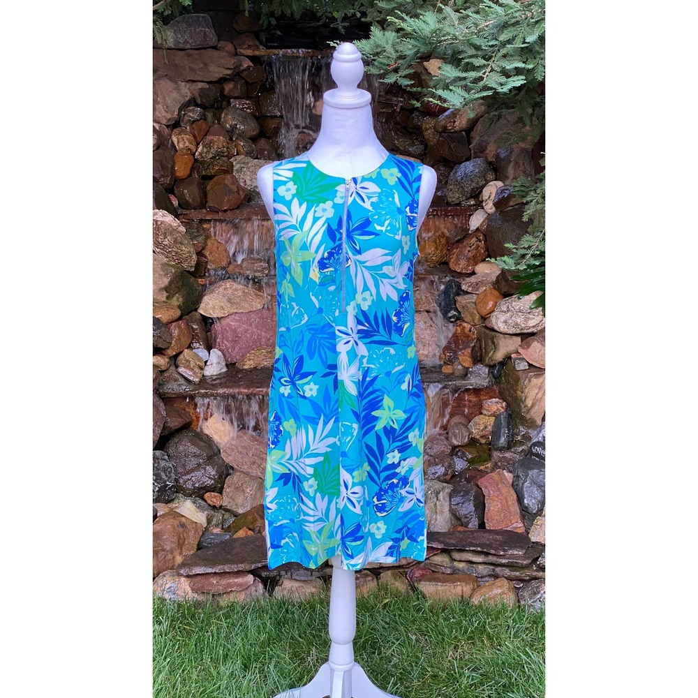 Banana Boat Sundress Size Medium Blue Floral UPF 50+ New With Tags